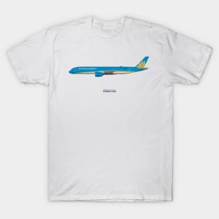 Illustration Of Vietnam Airlines Airbus A350 T-Shirt